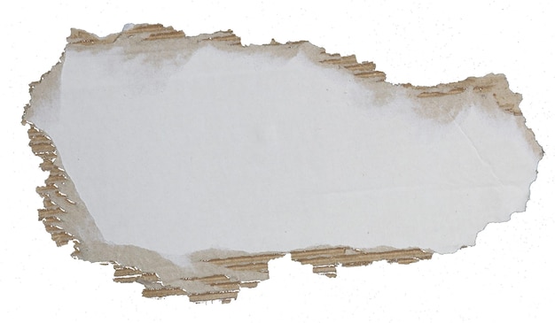 Papier pakowy z tektury falistej na białym tle