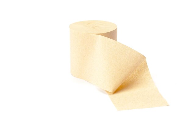 Papier toaletowy izolowany na białym tle