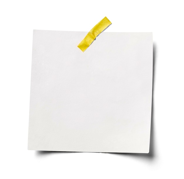 Zdjęcie papierowa wiadomość notatka przypomnienie puste tło biuro biznes biała pusta strona etykieta etykieta taśma klejąca