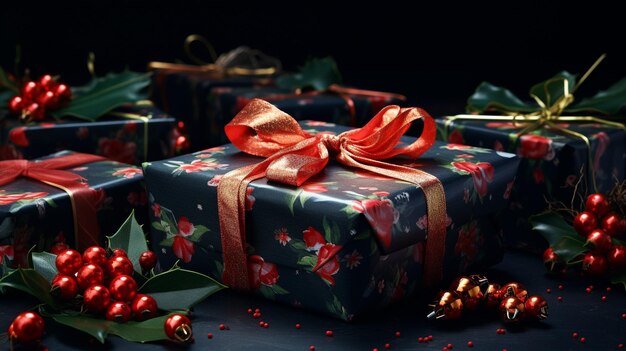 Papiery ścienne do owinięcia prezentów świątecznych