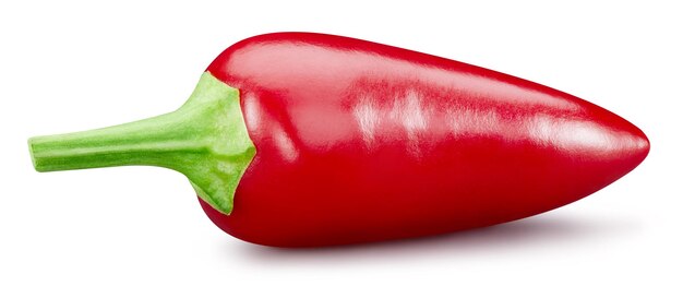 Zdjęcie papryka chili chili ze ścieżką przycinającą na białym tle