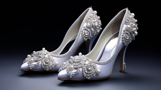 Para butów z kolekcji ślubu panny młodej.
