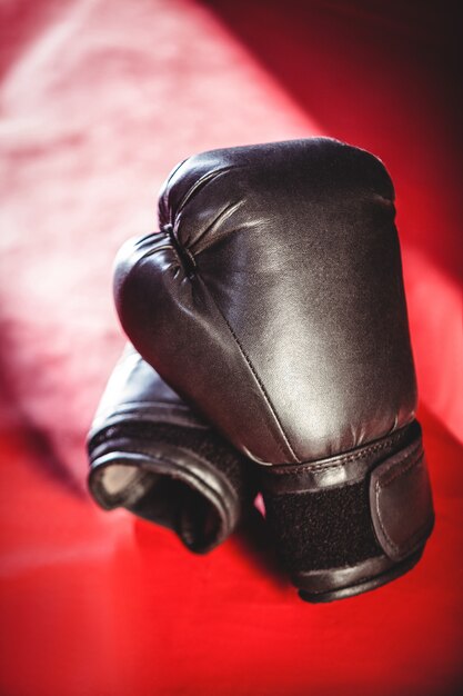 Zdjęcie para czarnych rękawic bokserskich