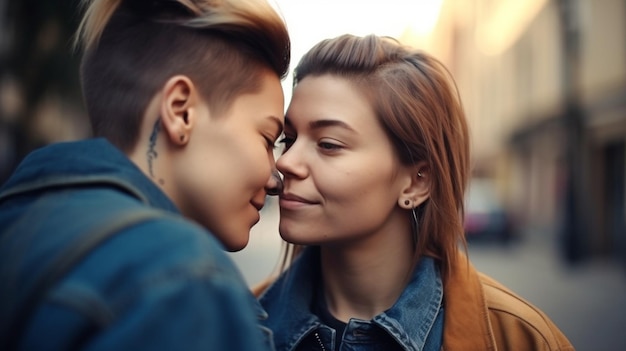 Para lesbijek na randce Generacyjna sztuczna inteligencja