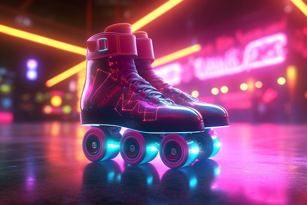 Para rolek z napisem „rollerblade” na spodzie.