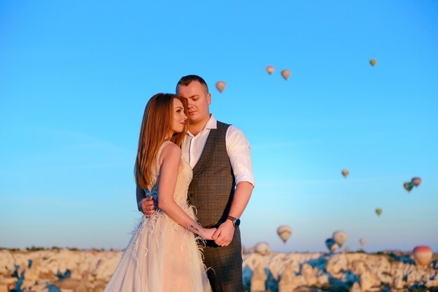 para ślub sesja w Turcji Kapadocji z balonów na ogrzane powietrze