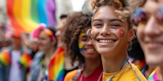 Parada LGBT z flagami Generatywna sztuczna inteligencja