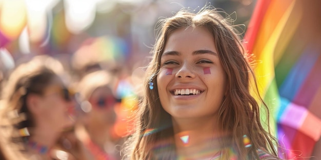 Parada LGBT z flagami Generatywna sztuczna inteligencja