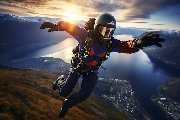 Zdjęcie paragliding w lecie