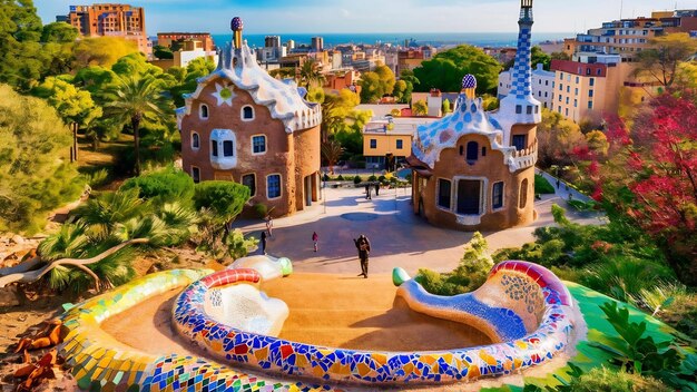 Zdjęcie parc guell barcelona