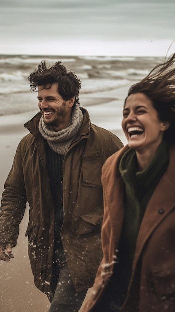 Pareja en la playa