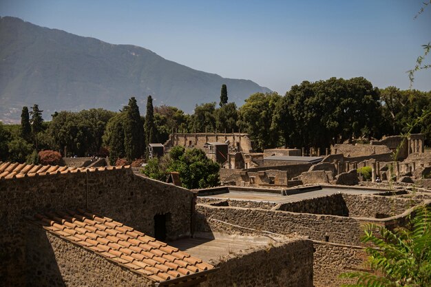 Park Archeologiczny w Pompejach ogromny obszar wykopalisk w pobliżu Wezuwiusza w południowych Włoszech Starożytne miasto, które tragicznie zginęło pod lawą