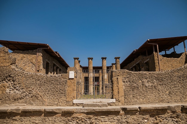 Park Archeologiczny w Pompejach ogromny obszar wykopalisk w pobliżu Wezuwiusza w południowych Włoszech Starożytne miasto, które tragicznie zginęło pod lawą