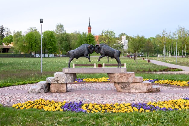 Zdjęcie park miejski w letni dzień