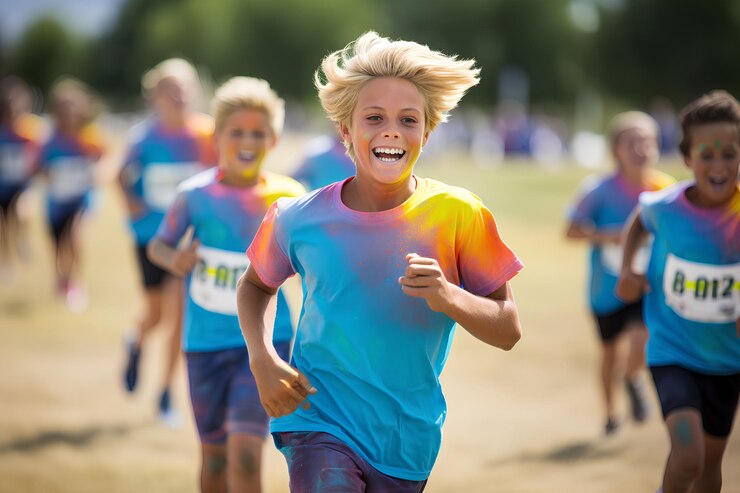 Zdjęcie park zeeland associated press zdjęcie vibrant colour run