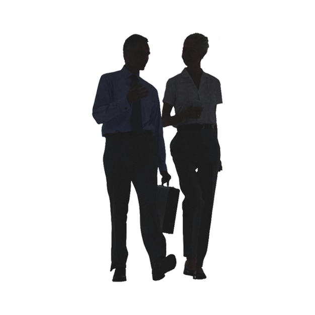 Partner biznesowy png naklejka sylwetka projekt przejrzystego tła