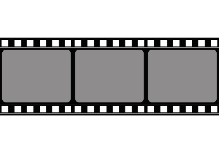 Zdjęcie pas filmowy izolowany na białym tle 3d