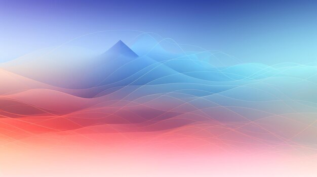 pasmo górskie w tle kolorowych linii tło technologii cyfrowej dynamiczne fale gl