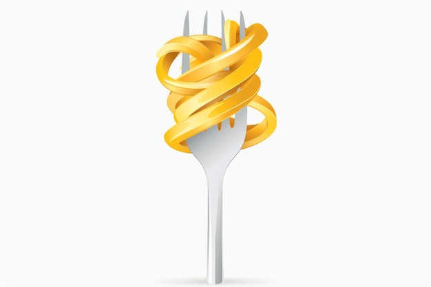 Zdjęcie pasta na widelcu rysunek logo makaron rysowany ikona makaron rysunek spaghetti ręcznie rysunek