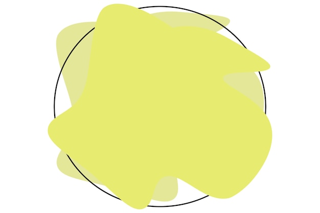 Pastelowy zielony kolor w kształcie pędzla Abstrakcyjna ilustracja tła logo z czarnym kółkiem