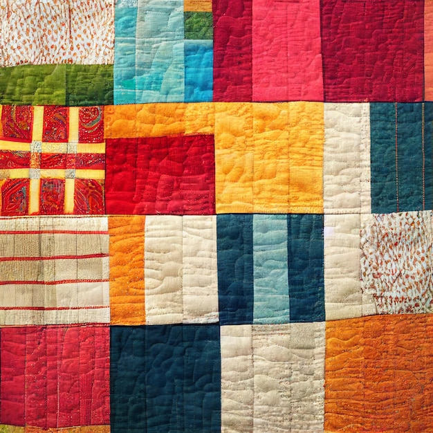 Patchwork tekstylny Sarilmak wielokolorowe tło