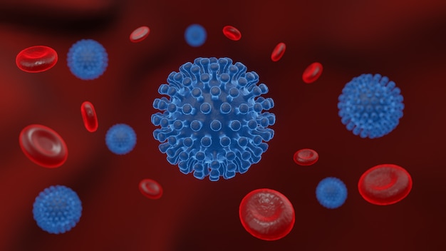 Patogenny koronawirus powodujący zakażenie w organizmie gospodarza, wybuch choroby wirusowej