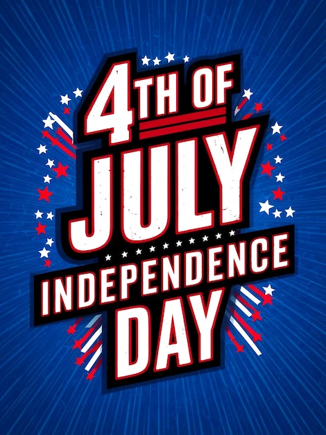 Patriotic Fourth of July T-Shirt Design dla uroczystości Dnia Niepodległości