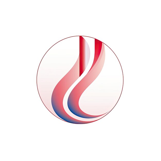 Patriotyczne logo wirowe w kolorach czerwono-biało-niebieskim