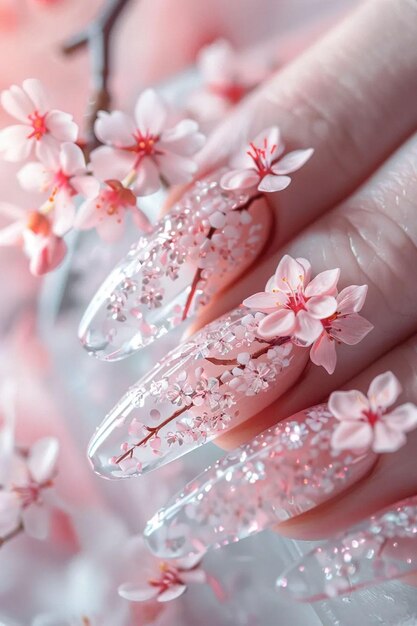 Paznokcie są takie piękne, a kwiaty takie piękne.