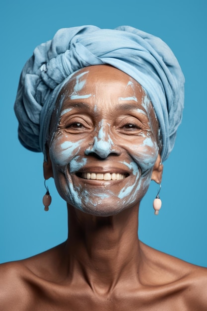 pchnięcie zdjęcia azjatyckiej afrykańskiej białej 30 40 50-letniej kobiety z jej reżimem piękna