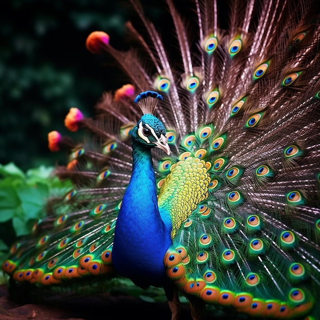 Zdjęcie peacock fotografia wysokiej rozdzielczości kreatywna tapeta tła