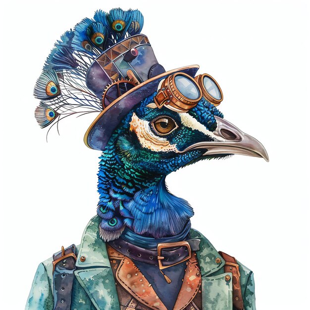 Zdjęcie peacock steampunk styl