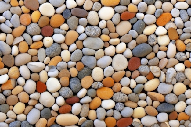 Pebbles kamień tekstury na ziemi Deseń kamienie Generative AI