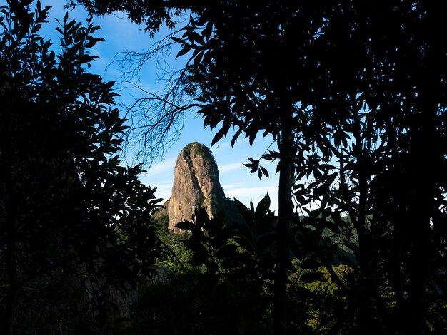 Pedra Do Bau Rockowa Góra W Brazylii W Naturalnej Czarnej Ramie