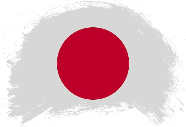 Pędzel w trudnej sytuacji pomalował flagę Japonii na białym tle