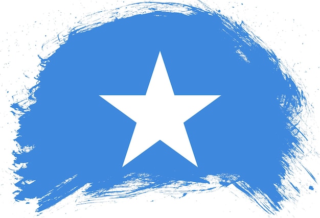 Pędzel w trudnej sytuacji pomalował flagę Somalii na białym tle