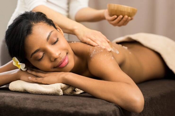 Zdjęcie peeling do ciała w spa