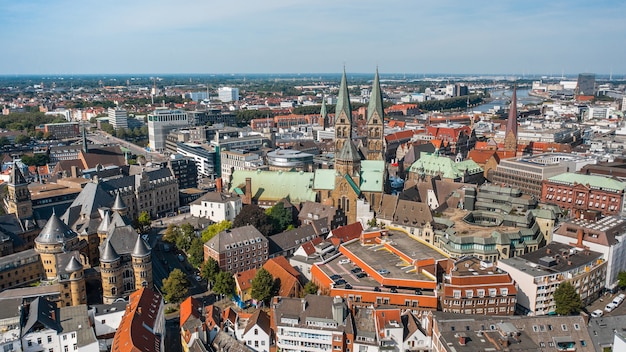 Pejzaż Bremy w słoneczny dzień