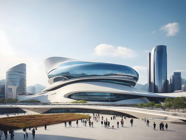 Pejzaż miejski Seulu Koreański projekt dziedzictwa Koreańska architektura Koreańska tradycja Korea Południowa scena