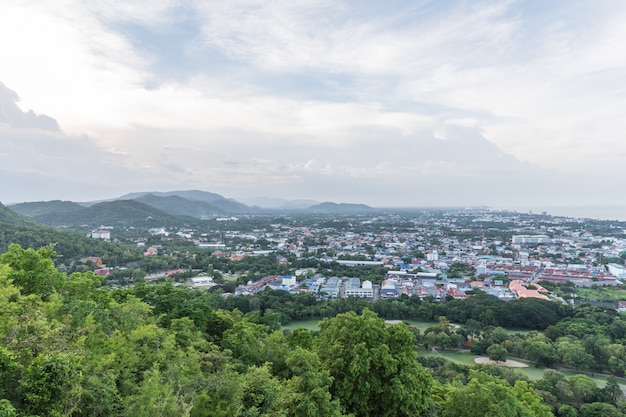 Pejzaż miejski widok od góry Hua Hin