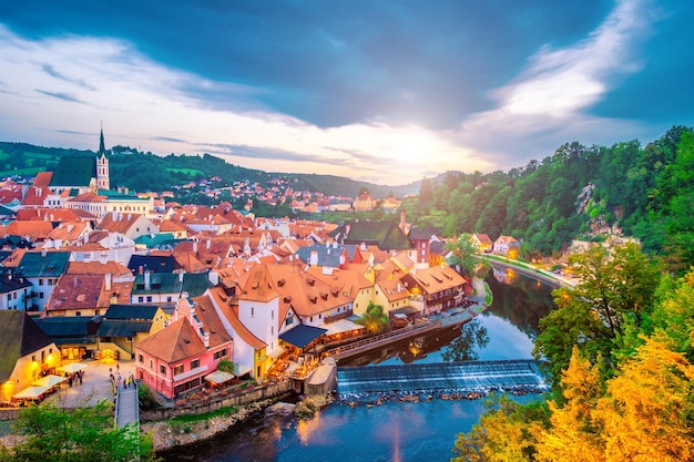 Pejzaż tradycyjnych małych domów