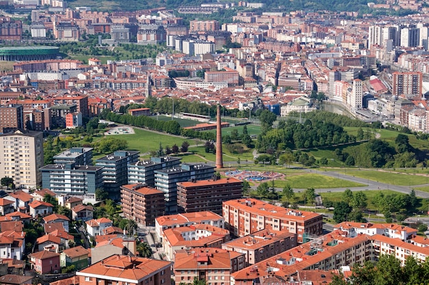 Pejzaż z miasta Bilbao Hiszpania cel podróży