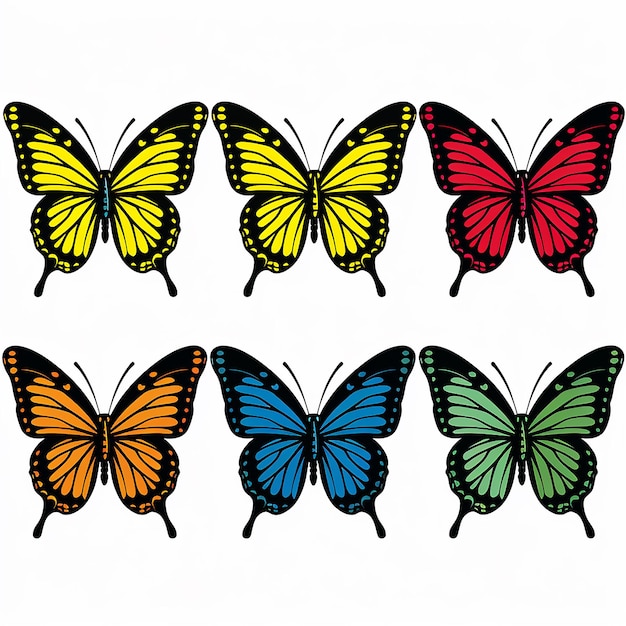 Pełen wdzięku trzepoczący motyl clipart