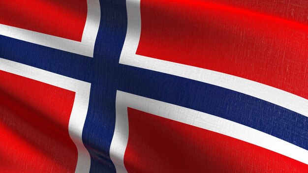 Pełna kadra norweskiej flagi