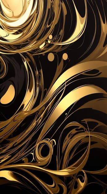 Zdjęcie pełne hd złote tło graficzne zaprojektowane ciemne złoto tło złote kolory w ciemności