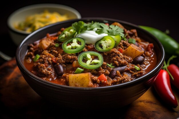 Pełne pieczone chili ziemniaczane