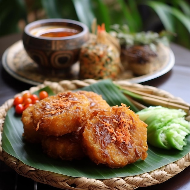 Pempek Keriting lub kręcone ciasto z ryb z Palembang