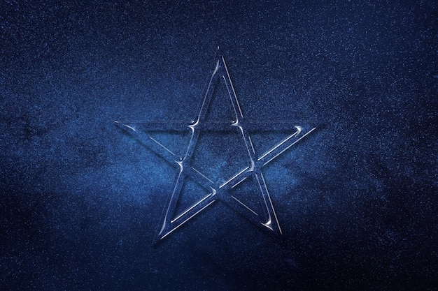 Zdjęcie pentagram symbol pięcioramienna gwiazda satanizm