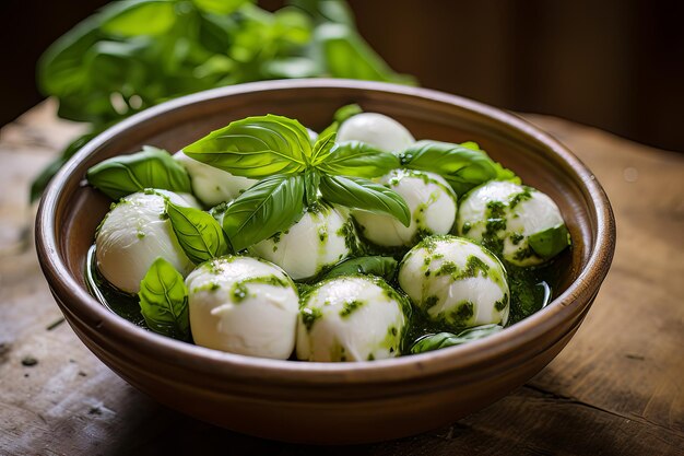 Perfekcja bazylii i Bocconcini