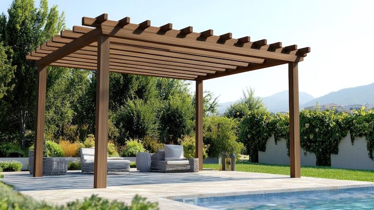 Zdjęcie pergola nad basenem